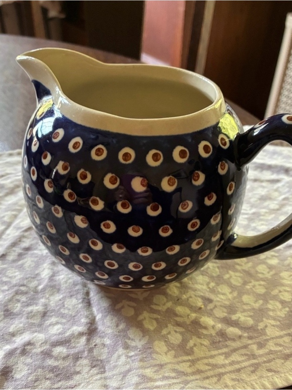 Boleslawiec Polish Stoneware Pitcher